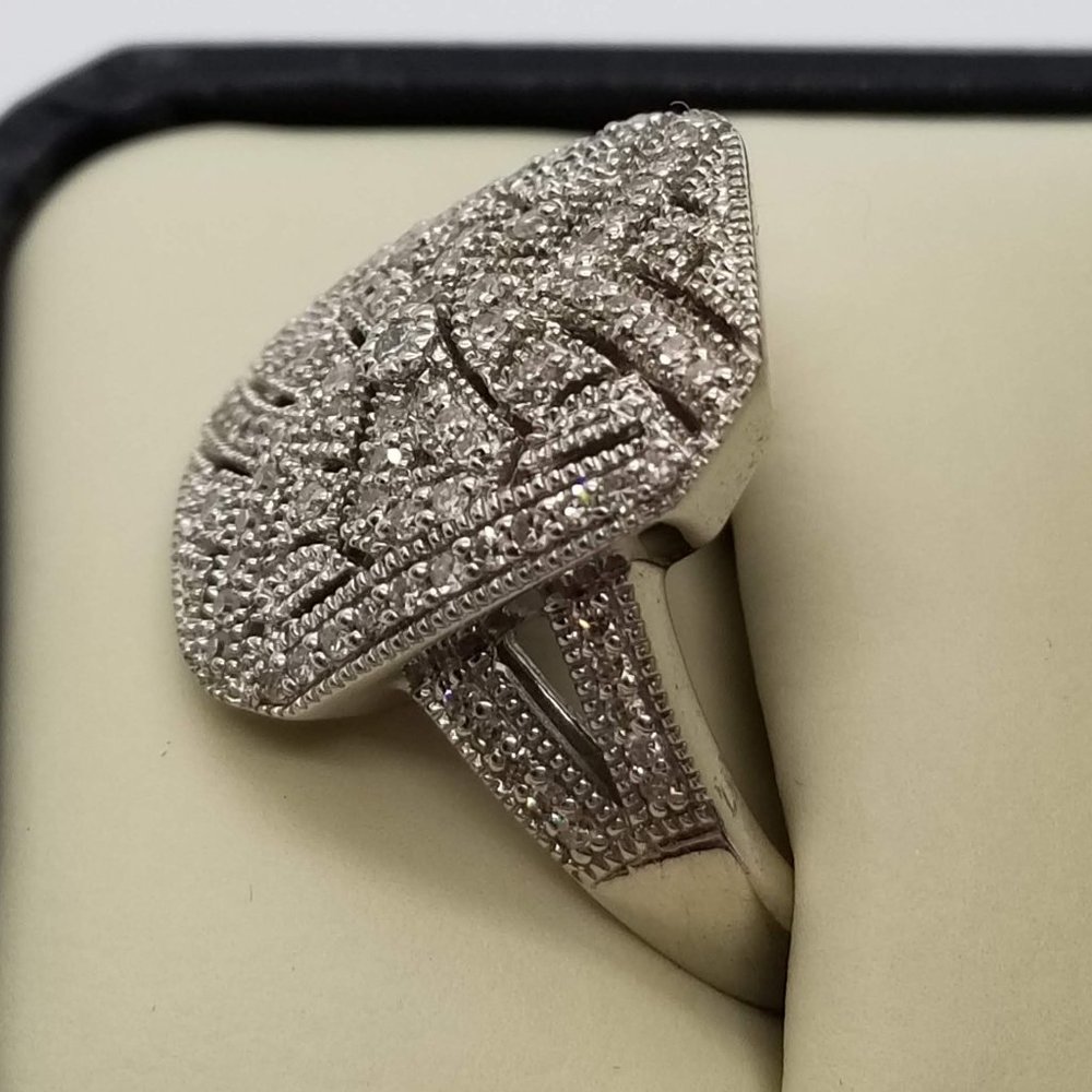 925 Silver Ring With Diamonds - image 2